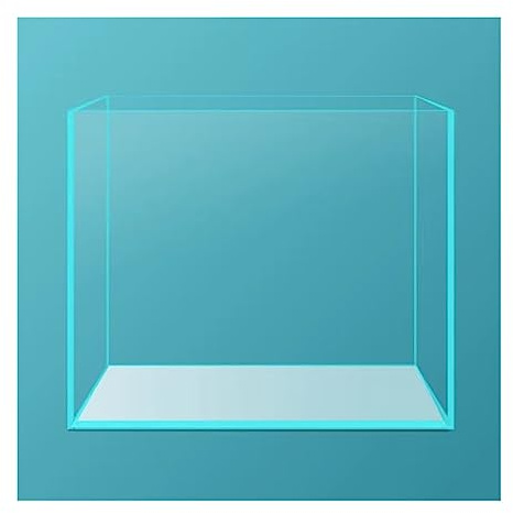 XLDZ Aquarium écologique en verre transparent - Design carré - Taille moyenne pour poissons rouges et autres espèces de poissons (A)