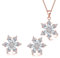 Glintara Silber Schmuck Set Weihnachten, 925 Sterling Silber Schneeflocke Halskette & Ohrstecker Set, 45cm Silberkette mit Anhänger & Silber Ohrstecker Set mit Zirkon, Weihnachts Schmuckset für Damen