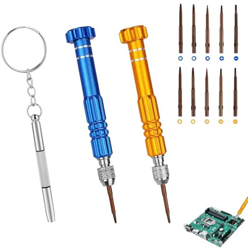 Bansusu 13PCS Tiny Eyeglass Screwdriver Repair Kit, 13 in 1 Glasses Screwdriver, Portable, Multi-functional, for Glasses, Sunglasses, Watch, Laptop, Electronics, Cellphone and Jewelry