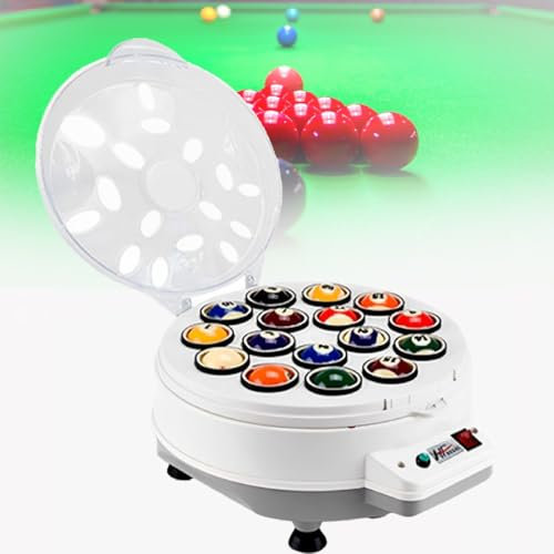 GAYAYAS Elektronischer Ballreiniger, Billardballreiniger, Bälle Snooker Clean Bulletproof Ballistic, Poolball-Poliermaschine für 16/22 Bälle,16balls