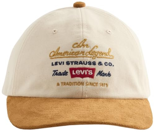 Levi's Men's Relaxed Dad Graphic Cap, Ecru, Einheitsgröße