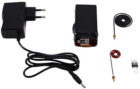 Oiqippnbv Detector de Bombillas, Generador EMP de 150 MHz, Transmisor de Pulsos Electromagnéticos con Cargador y Enchufe de la UE.