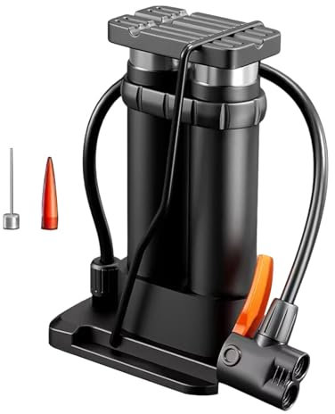 Foot Operated Bike Pump for Mountain and Road s, Double Cylinder