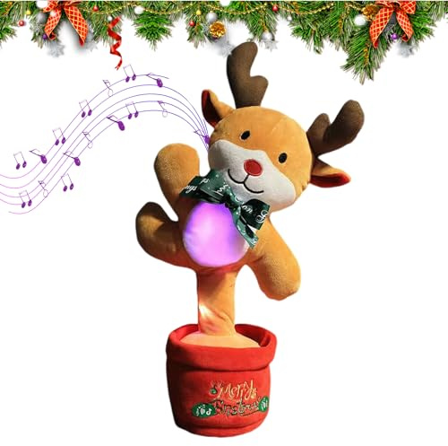 Generisch Elektrischer Weihnachtsbaum Tanz Musik Spielzeug,Singender Interaktiver Weihnachtsbaum mit Licht für Kleinkinder - Saisonale Deko |