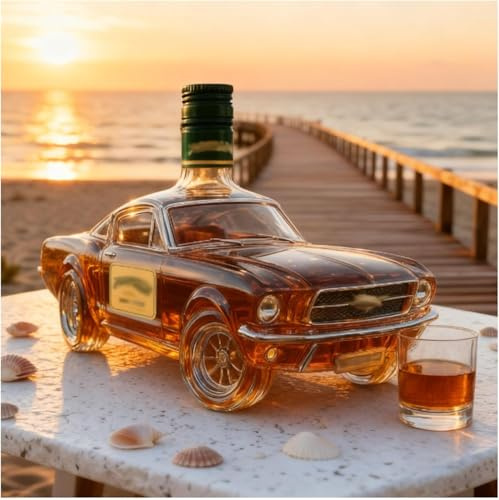 300ML Whisky-Dekanter in Form eines Autos, kreatives Glas-Dekanter-Set im Automobil-Design, Whisky-Dekantiergefäß und Belüfter, ein Whisky-Geschenk für den Gentleman mit einer Leidenschaft für Autos.