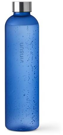 VINSUN Borraccia 1L Tritan Blu Petrolio - A prova di Perdite, senza BPA