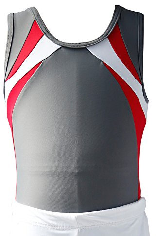 NEW DANCE Gymnastikanzug für Jungen und Kleinkinder, Ballett, Tanz, Training, Sportübung, Wettkampf, Training - Grau - 99/114 cm (6-7 Jahre) (S-17.2/22.22 kg)