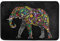 Use7 Fußmatte / Fußmatte, Motiv: indischer Elefant, für Innen- und Außenbereich, 60 x 40 cm, Schwarz