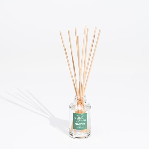 Isle of Skye Candle Company Duftstäbchen Raumduft Moormyrte und frische Minze | Premium-Duft | handgegossen in Schottland | Elegante Schottenkaro-Verpackung | 10 Wochen Diffusionszeit | Pflanzlicher,