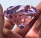 FAIRY TAIL & GLITZER FEE Glasdiamant Kristallglas 5 cm Diamant Brillant Dekodiamant Glas (Rosa)