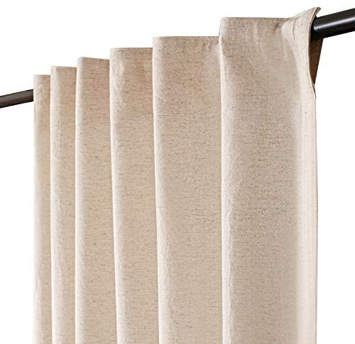 Leinen Baumwolle Schlaufen Vorhänge Bauernhaus Baumwolle/Leinen Vorhänge Vorhang 2 Panel Set -127x274 cm Natur Vorhänge Reverse Fenster Paneele Vorhang Vorhänge Paneele Schlafzimmer Vorhänge Set von 2