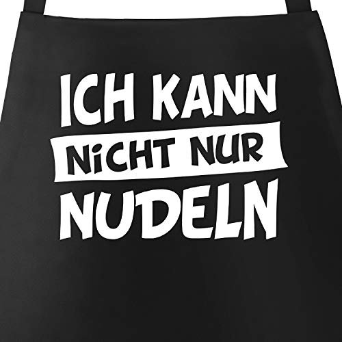 MoonWorks® Koch-Schürze für Männer mit lustigem Spruch Bier kaltstellen ist auch kochen Küchenschürze Schwarz unisize