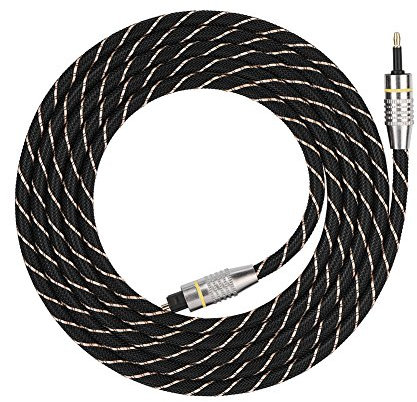 Cable de Audio Toslink a Mini Enchufe Cable de Fibra óptica de 3,5 mm con Conector Chapado en Oro Chaqueta de PVC(2m)