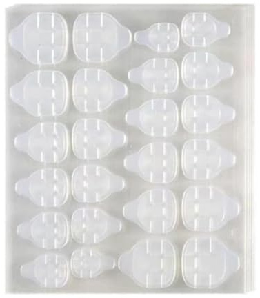 Adhesivo de Pegamento para Uñas Doble Cara, 10 Hojas Uñas Postizas Autoadhesivas Adhesivo Transparentes, Adhesivo de Gelatina y Transpirable para uñas Postizas, Cinta de Gel para Uñas Postizas