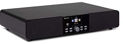 auna Stealth Base - Connect Soundbase, 2 x 15 W + 30 W RMS Power, Internet/DAB + / FM Radio, Bluetooth Function, Control via AirMusic Control App, 2.8” LC Display, USB Port, Line Input - Black