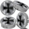 SkinoEu 4 x 60mm Silber Schwarz Alufelgen Nabenkappen Felgen Kappen Felgendeckel Radkappen Radnabendeckel Nabendeckel Felgenkappen Radnabendeckung CXS 15