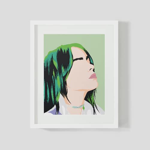 Musimo Billie Eilish - Digital Drawing Poster Print (A2)