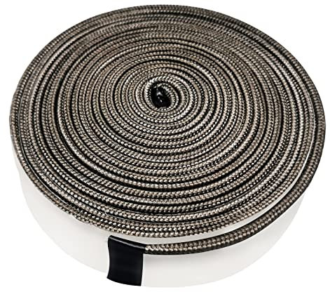 Quantfire Drahtgitterdichtungsset für Kamado Joe Classic Hochtemperatur-Fiberglasdichtung, Ersatz, Grill, Smoker, Dichtung, Zubehör, selbstklebender Filz, 457,2 cm lang