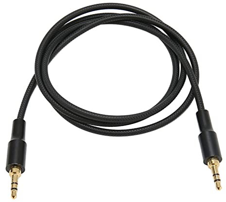 3,5-mm-Audiokabel Aux-Kopfhörerkabel Stereo-Miniklinke Stecker auf Stecker Hilfskabel für Autoradios, Fernseher, Kopfhörer, Lautsprecher, Verstärker Usw (Schwarz)