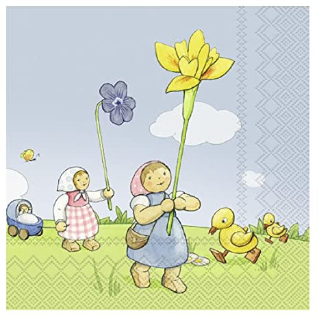 IHR Ideal Home Range - Papierservietten MÄDCHEN MIT IRIS 20 St. Lunch-Servietten 33 cm x 33 cm