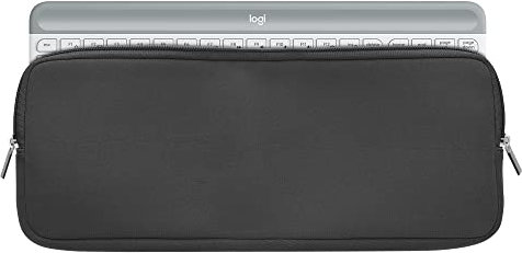 kwmobile Neoprene Case Compatible with Logitech MK470 - Case for Keyboard Soft Travel Sleeve - Grey