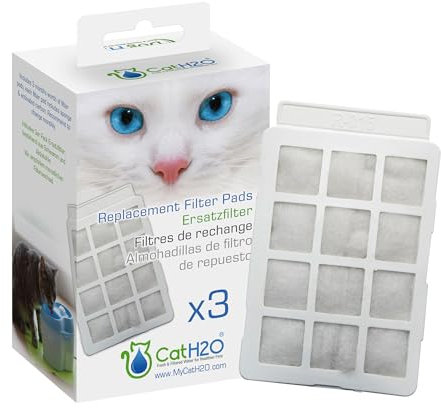 AQUARIUM PLÜDERHAUSEN CatH2O Ersatzfilter für Katzenbrunnen, Filtereinsätze für Katzen Trinkbrunnen