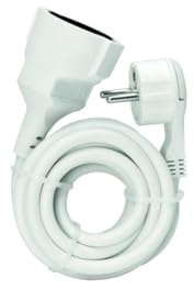 Verlängerung Flachstecker H05VV-F 5m w PROTEC.Class PSKFL5W