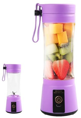 JINGAN exprimidor de Frutas, licuadora portátil - Mezclador de Frutas Multifuncional de 400 ml con 6 Cuchillas | Productos de nutrición Deportiva Exprimidor de rotación de Alta Velocidad