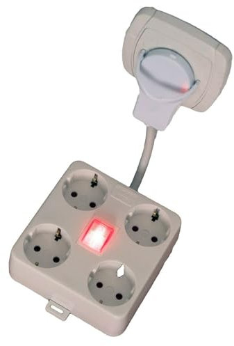 makel Steckdosenleiste mit kurzem Kabel Steckdose 4fach Weiss mit gutem Stecker