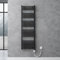 doporro Radiateur de Salle de Bain Sèche-Serviette 160x50cm Radiateur Tubulaire Vertical Chauffage Électrique Gris-Noir avec Résistance pour Radiateur 800W