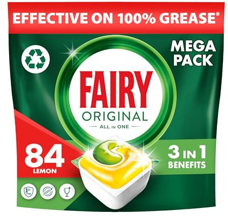 Fairy Original Lemon Dishwasher Tablets 84ct