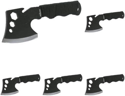 Rolson 12102 Multi Function Camping Axe, Black (Pack of 5)