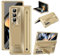 ZORSOME Hinges Coque pour Samsung Galaxy Z Fold 4 W avec béquille, coque intégrale antichoc et anti-traces de doigts pour Samsung Galaxy Z Fold 4 W avec protection d'écran et stylet, doré