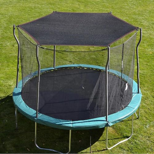 Shitafe Trampolin Sonnenschutz Abdeckung | UV-resistent & wasserdichte Überdachung | Für Ø 183-427 cm Trampoline | Schwarz