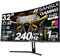 SANSUI Monitor Curvo para Juegos de 32 Pulgadas, 240 Hz, Alta frecuencia de actualización, FHD 1080P, Monitor HDMI 2.1 × 2, DP 1.4 × 2, Curvado 1500R, 1 ms (OD), HDR, Compatible con VESA (Cable