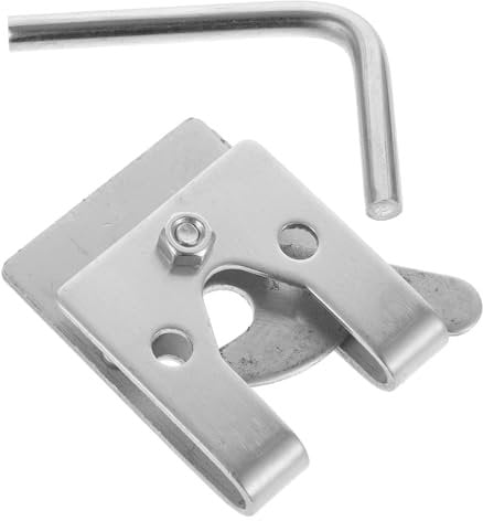 Levemolo Stainless Steel Double Layer Latch Lock for Pet Cage Gates Easy Installation Kennel Door Lock for Secure Animal Access Sleek Design for Modern Spaces