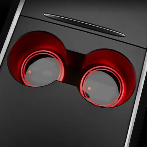 Bqieai 2 PCS Car Cup Holder Insert LED Water Coasters, For Mercedes-Benz A-Class W177 A160 A180 A200 A260 A35 A45 A180d A200d A220d Drink Holders Non-slip Waterproof Anti-Spilt Interior Accessories