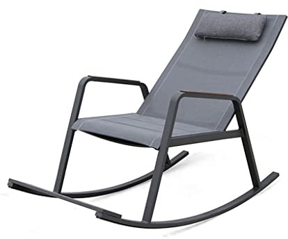 TAIYUESHAN Schaukelstuhl, Schaukelstuhl für die Terrasse im Freien, Schaukelstuhl aus Metall, Schaukelstuhl für den Garten, moderner, einfacher Schaukelstuhl, Freizeitliege für den Balkon zu Hause