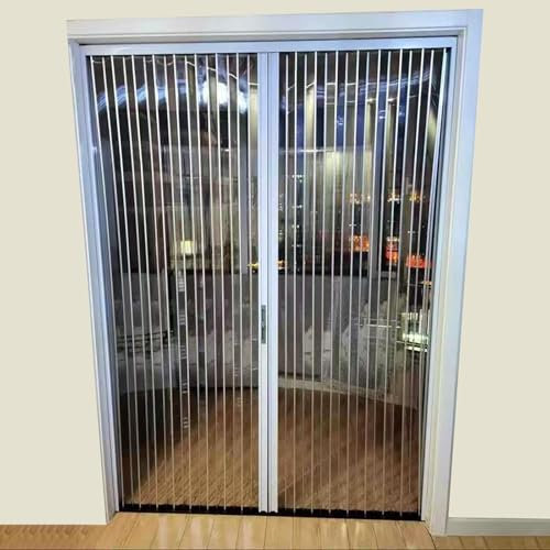 Porta A Soffietto Porte A Libro Porte Pieghevoli Trasparenti In Acrilico Per Fienili Da Patio, 76 81 Cm 91 122 152 182 203 Cm Di Larghezza Porta E Telaio Per Doccia A Fisarmonica Plissettati(60x96in/1