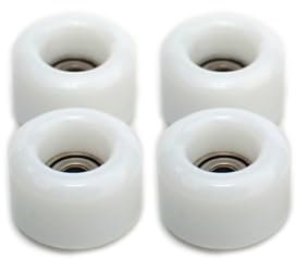 SPITBOARDS Fingerboard Urethane Wheels 60D with Real Ball Bearings Professional CNC Quality - White