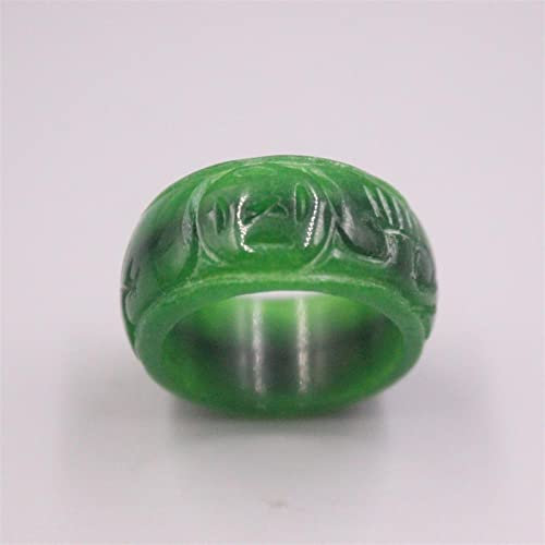 GSZCCZS Grüner Jadeit-Jade-Ring für Damen, für Damen und Herren (Ringgröße: Innendurchmesser 17 mm)