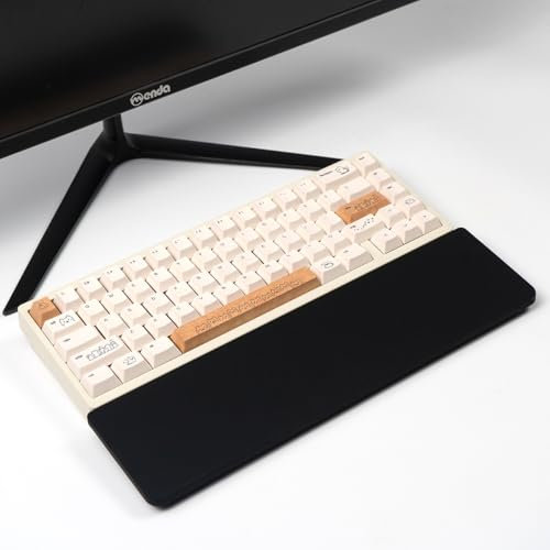 Ergonomic 70% Keyboard Wrist Rest-12.8 Silicone Non-Slip Keyboard Hand Rest, Relief of Hand Pain(Black)