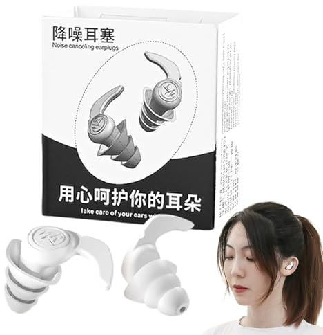 Plaus Orecchio Riduzione Del Rumore: Inserti Auditivi In Silicone, Protezione Auditiva Confortevole | Bloccanti Del Suono Riutilizzabili, Copertura Orecchio Per Lavoro, Viaggi E Riposo