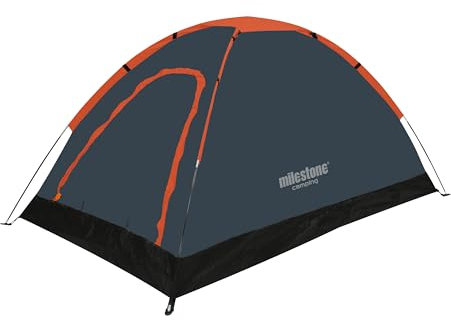 Milestone Camping Kuppelzelt/wasserabweisendes Zelt mit Tragetasche enthalten (1 Person)