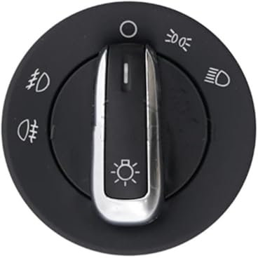 TREGOO Kompatibel Mit VW Für Lupo Für Beetle Für Bora 2000 2001 2002 2003 2004 2005 Scheinwerfer Nebelscheinwerfer Lichtsteuertaste 6RD941531G Auto Lichtschalter