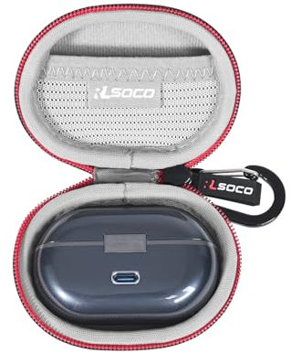RLSOCO Carrying Case for SoundPEATS PearlClip Pro/POP Clip/Free2 Classic/Capsule3 Pro+/Air5 Lite/Hybrid Active/Air3 Deluxe HS True Wireless Earbuds (Case Only)