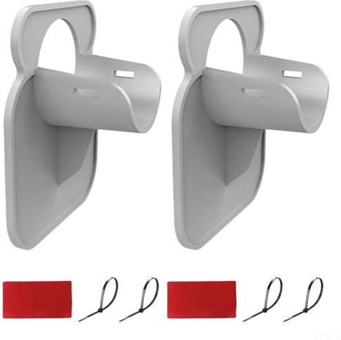 Confezione da 2 supporti per tubi in ABS affidabili per piscina, per tubi da 38 mm (2 pezzi, grigio)