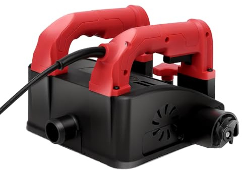 Fresa de hormigón eléctrico de 1200 W, 1000 – 4000 rpm, fresadora de rodillo, fresadora de limpieza de 1 – 4 mm de profundidad para renovación de paredes, techos y suelos