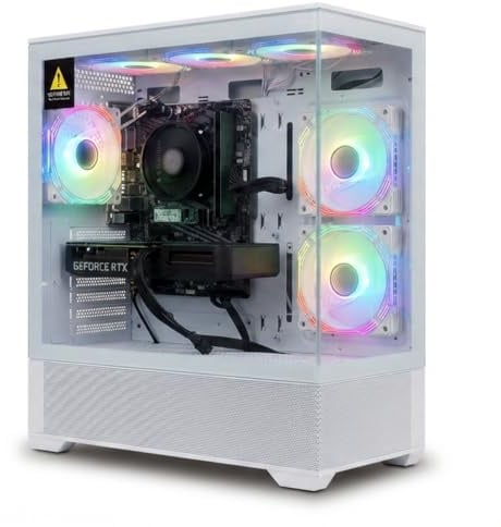 Genérico Revampix Gaming PC Tower: Core i7-3770, 16GB RAM, GT730 2GB, 1TB+256GB SSD, White 6 Fan RGB Case, WiFi, Windows 11 Pro, 12 Months Warranty