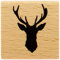 Florilèges Design Stempel Hirsch Silhouette, Holz, 4 x 4 x 2,5 cm
